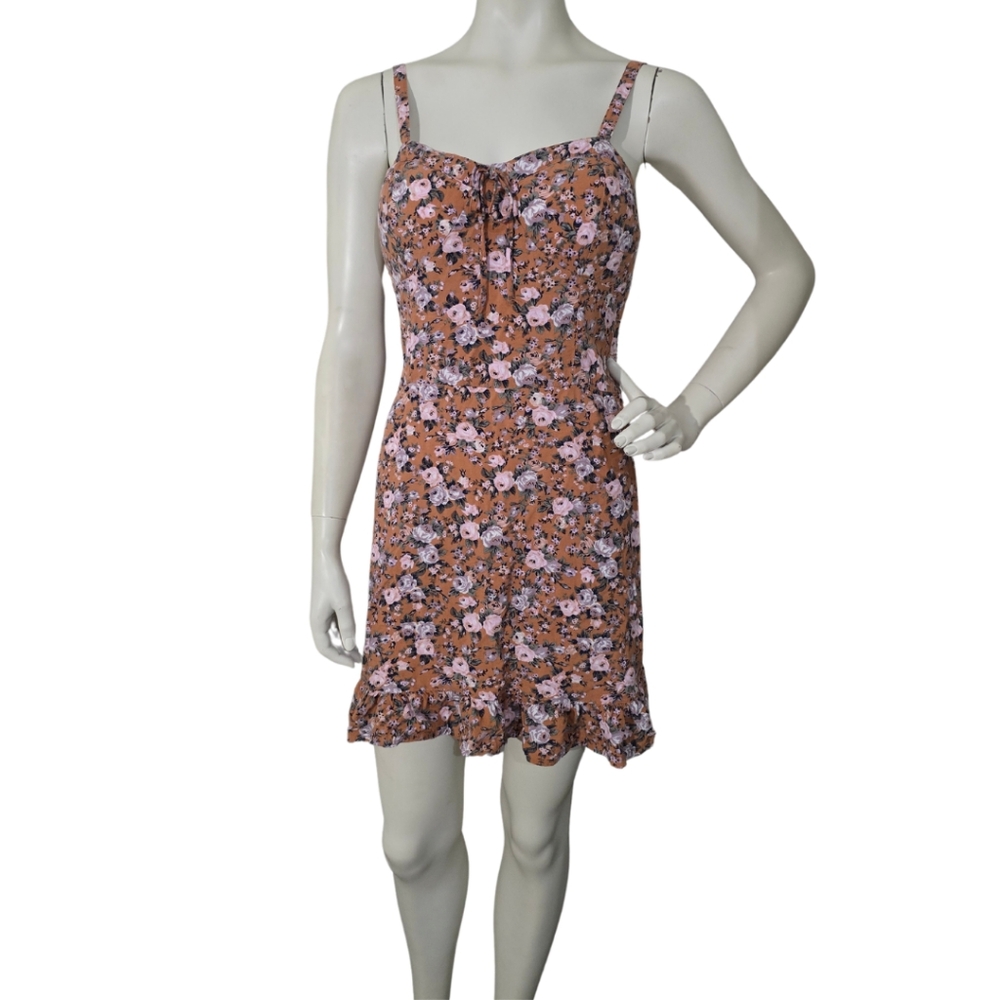 Floral Spagetti Strap Juniors Dress Size Large